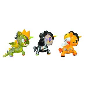 Tokidoki Unicorno Halloween 3 Pack Set 2017 Candycorno Kaijucorno Caramelo Loose